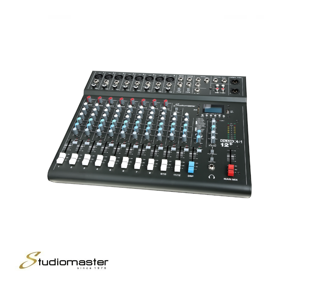 Live Sound System Studiomaster Core 151 15” Curve Array & BASS Reflex SUB, Studiomaster CXS12+R 12 Channel Mixing Console, CAROL UW600 UHF Wireless Microphone System