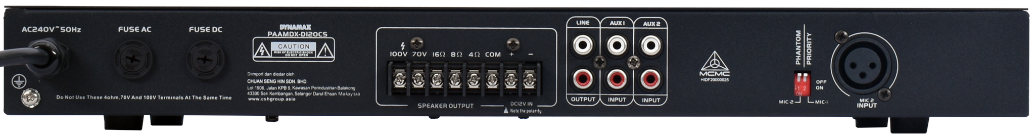 Service Workshop PA System DYNAMAX 120W PA Amplifier,4