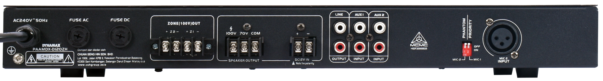 PA System For BALASAH, Indoor & Outdoor DYNAMAX 120W PA Amplifier, Wall Speakers, Horn Speaker Masjid, Surau, Bluetooth