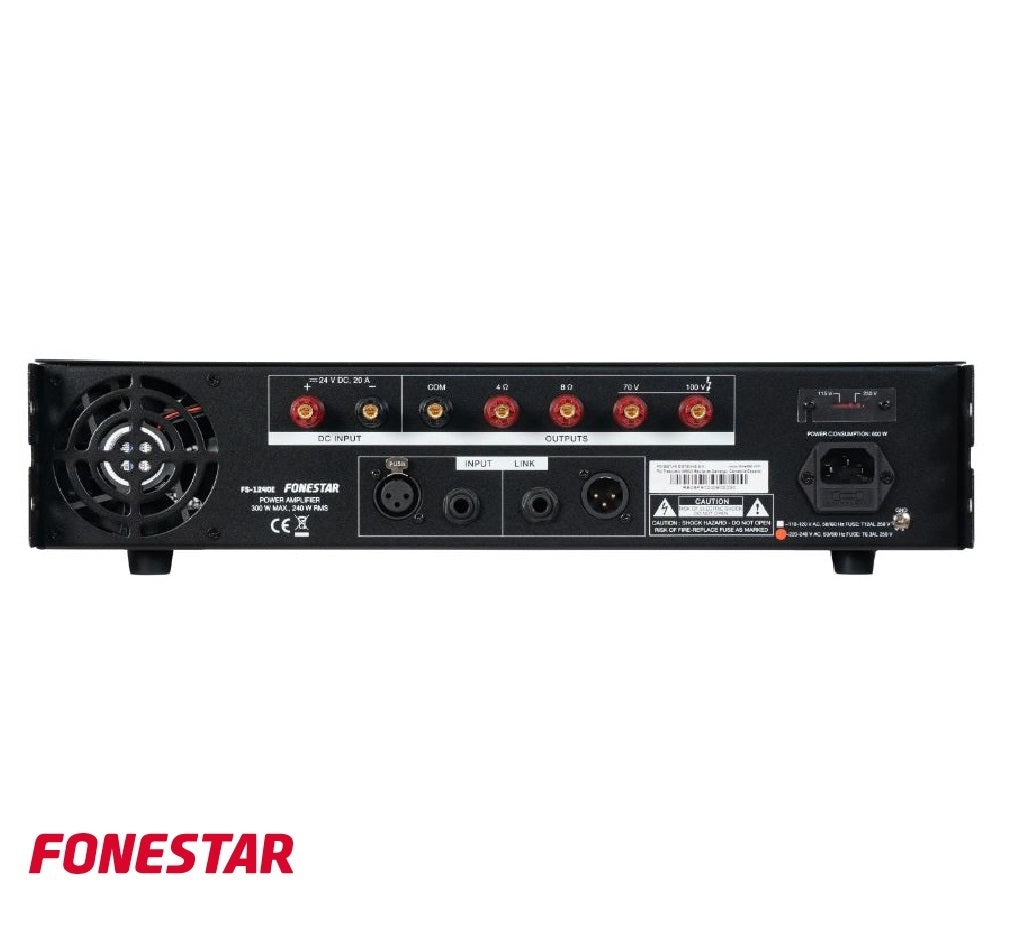 Fonestar FS-1240E 240W PA Amplifier, Public Address Amplifier