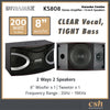 DYNAMAX KS808 Home Karaoke Set Karaoke System 8 inch Karaoke Speakers , Amplifier, Microphone , Speaker Cable