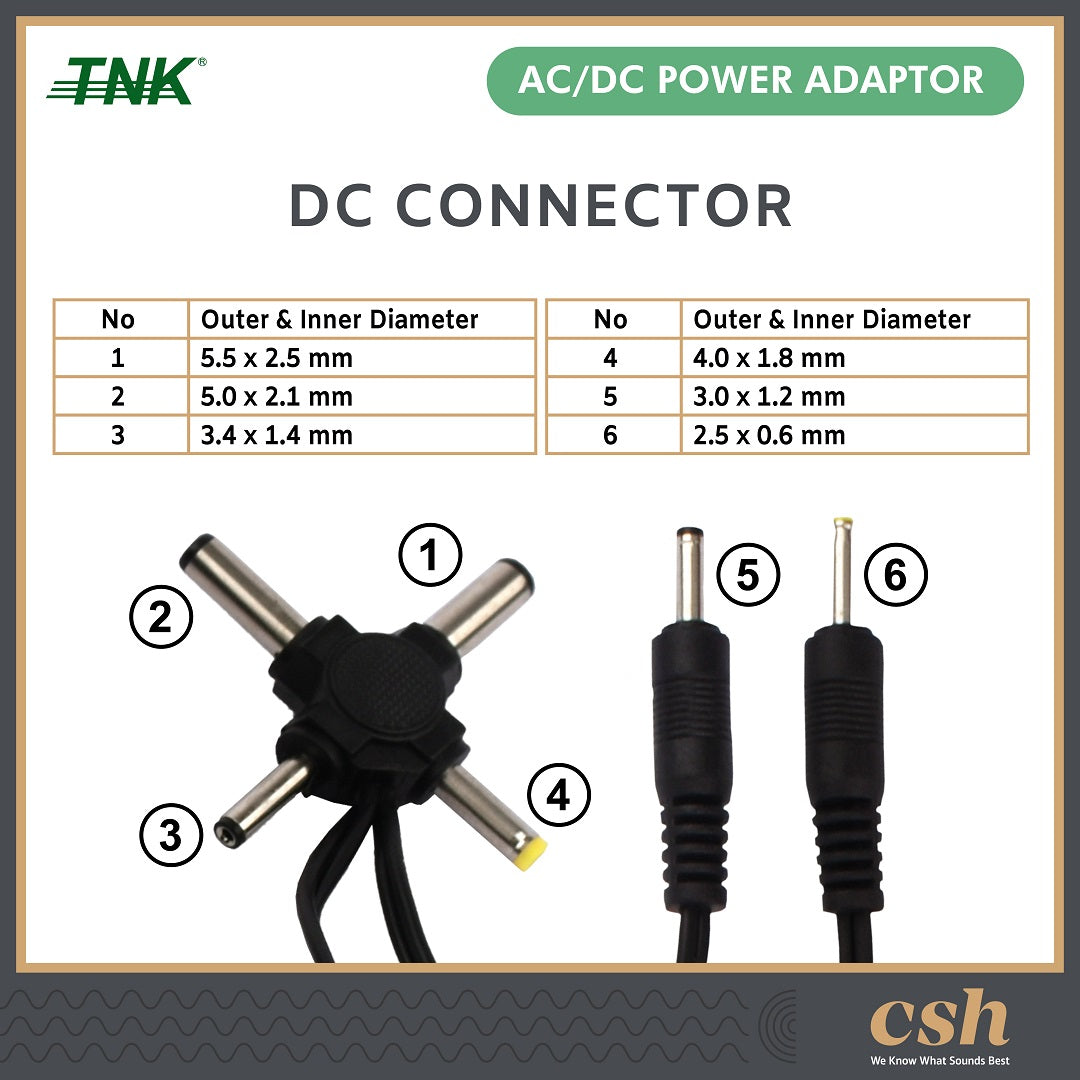 TNK MW1000 18W 1.5V - 12V (900mA) Multi Power Adapter