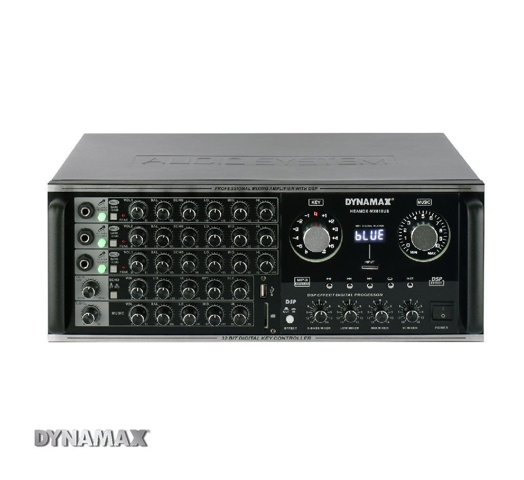 DYNAMAX MX618UB Mixing Karaoke Amplifier with DSP, Bluetooth, USB, SD, AUX, OPTICAL (MCMC Approval)