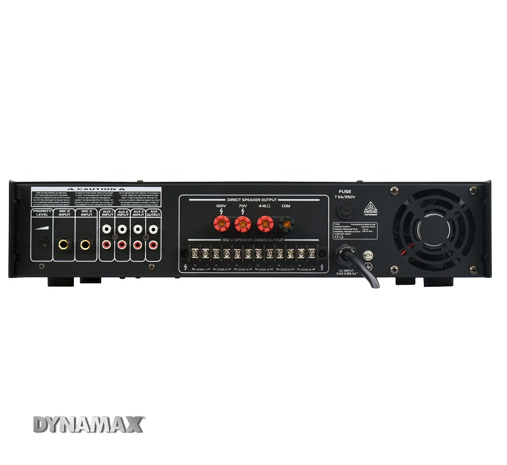 DYNAMAX P350VUB 350W Public Amplifier, Bluetooth