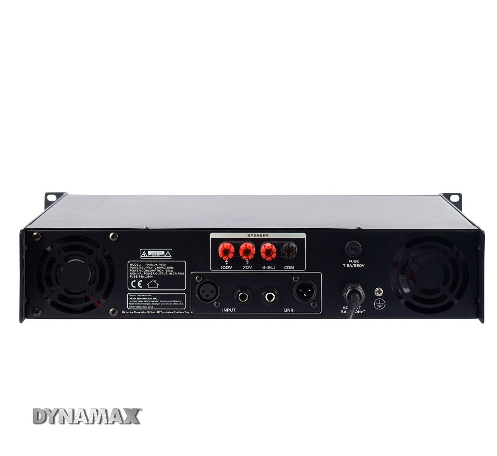 PA System For SURAU, Indoor & Outdoor Package DYNAMAX LM12 12CH Mixing Console , DYNAMAX P650 650W PA Booster Amplifier