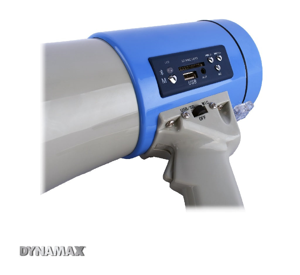 DYNAMAX SR99SUR 30W Megaphone with Bluetooth, Recording, Siren, USB, SD, AUX, Mute, Rechargeable Battery