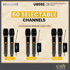 (MCMC) DYNAMAX U8092 Dual UHF Wireless Vocal Dynamic Microphone Headset Mic Mikrofon Wireless Mic