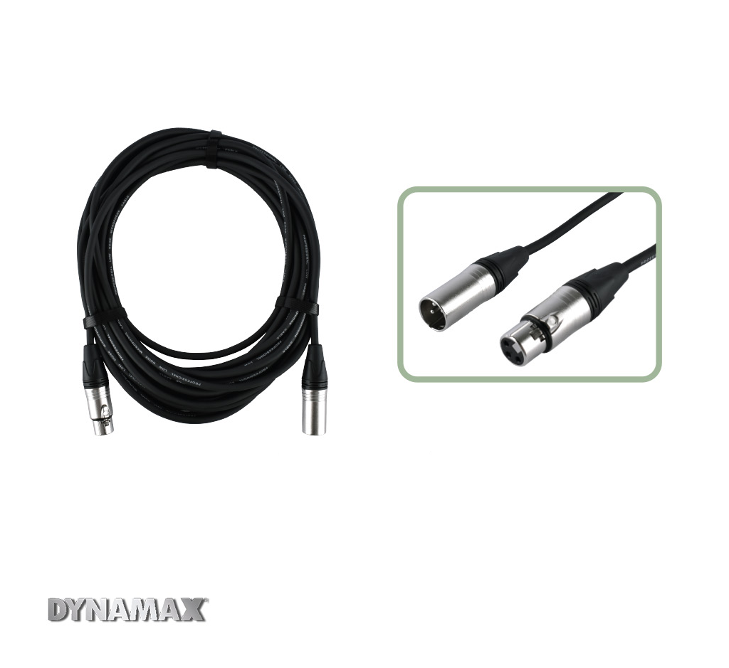 DYNAMAX XLR Female to XLR Male Cable (5M / 10M / 15M)