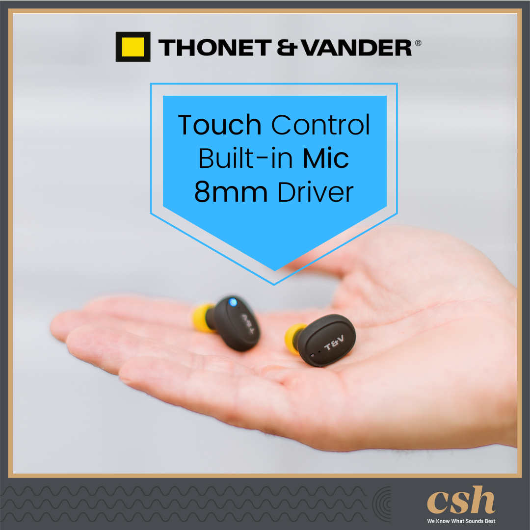 Thonet and Vander BOHNE TWS True Wireless Stereo Earbuds Earphone Bluetooth 5.0|12m Range|5H Battery Life|German Technology