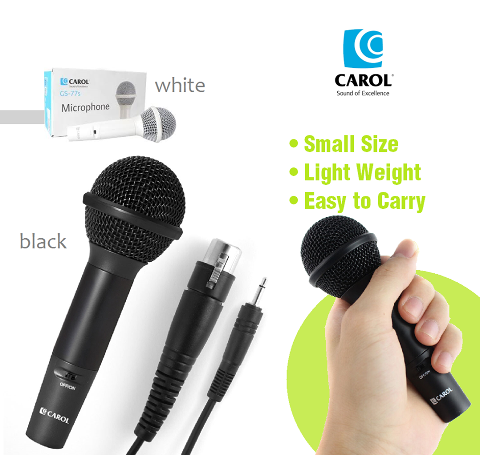 CAROL GS77S Cardioid Dynamic Vocal Wired Microphone for Singing/Karaoke