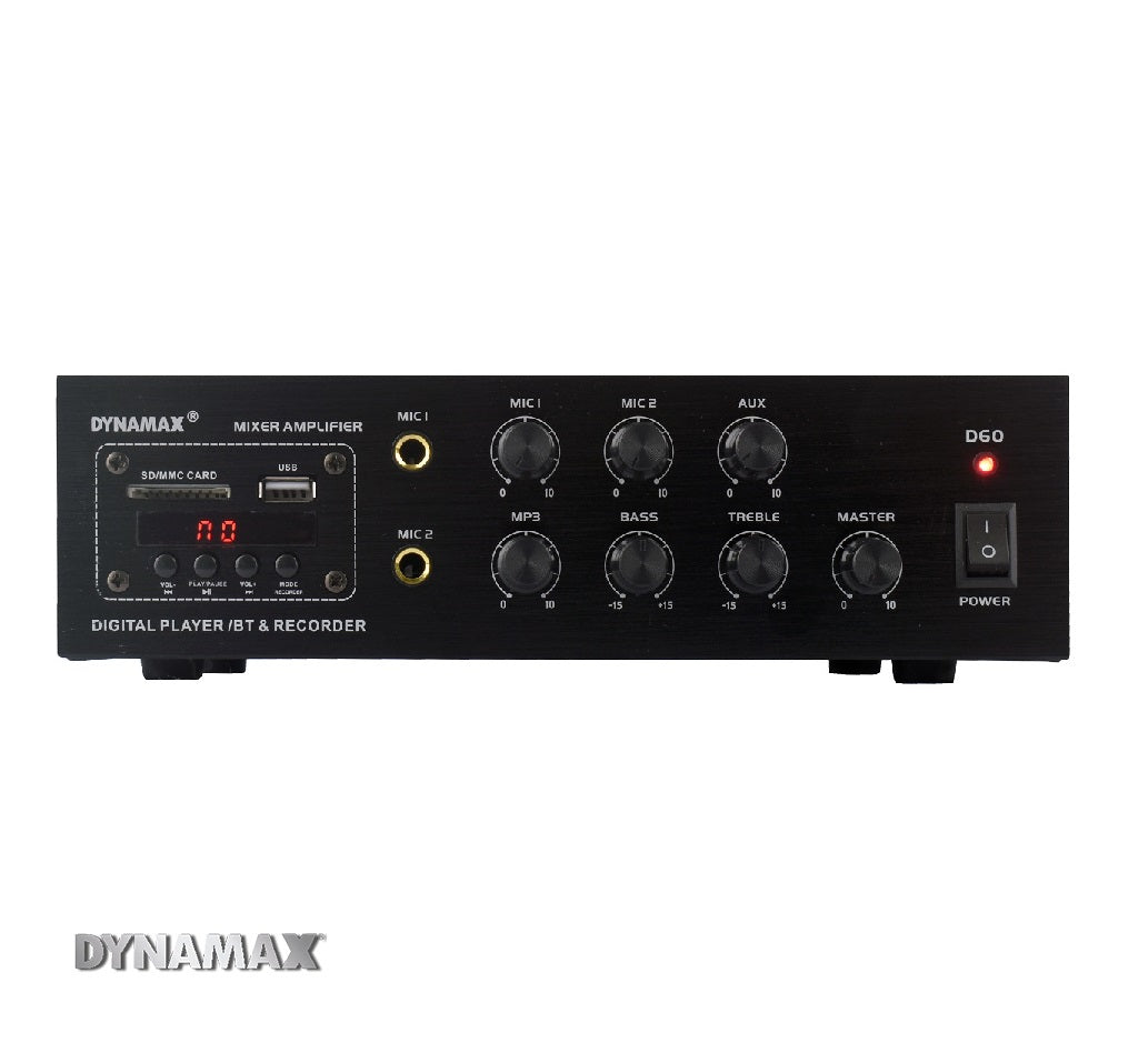 DYNAMAX D30 30W / D60 60W / D120 120W PA Amplifier