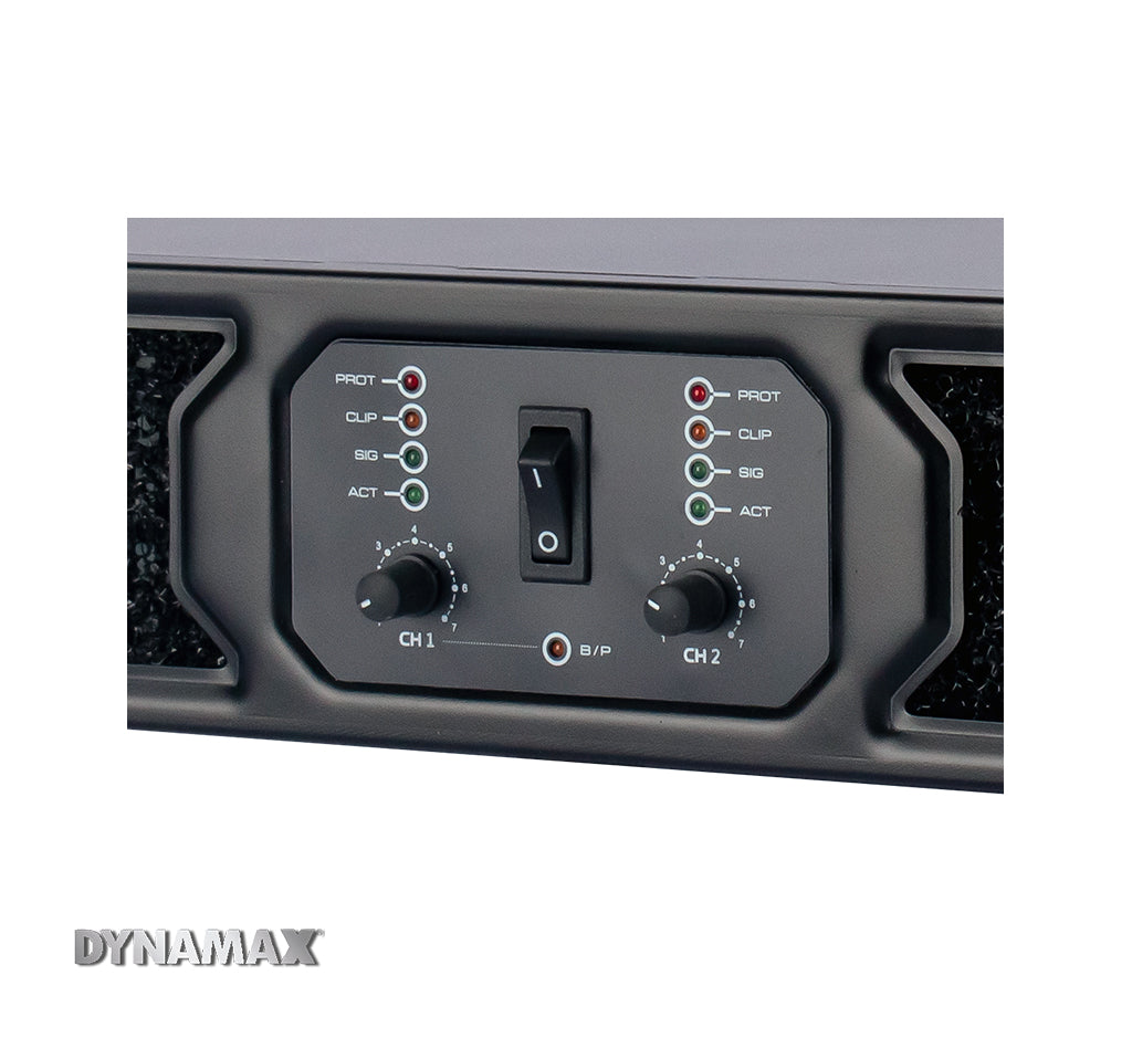 DYNAMAX DP802 740W 2-Channel Power Amplifier