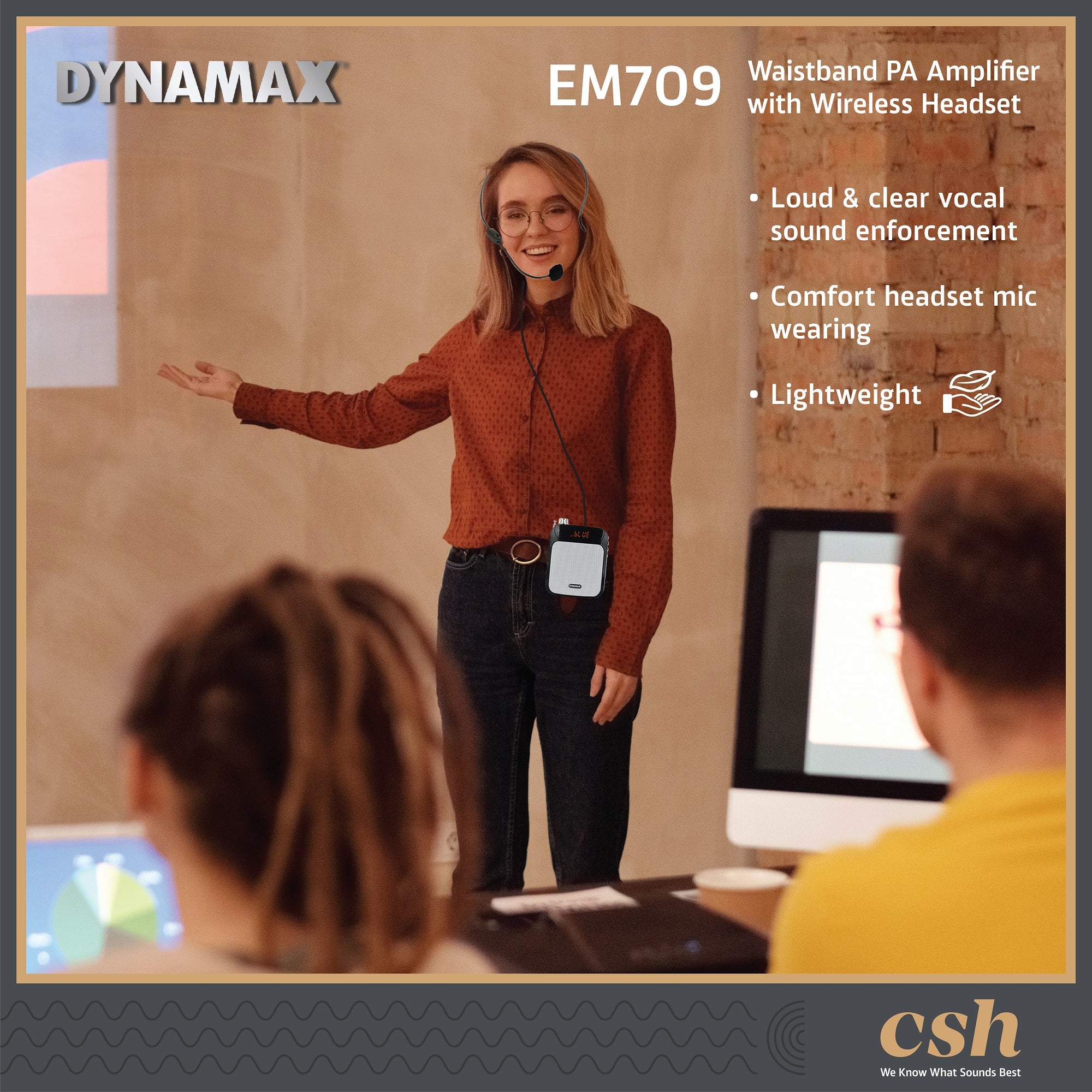 DYNAMAX EM709 Professional Waistband Amplifier