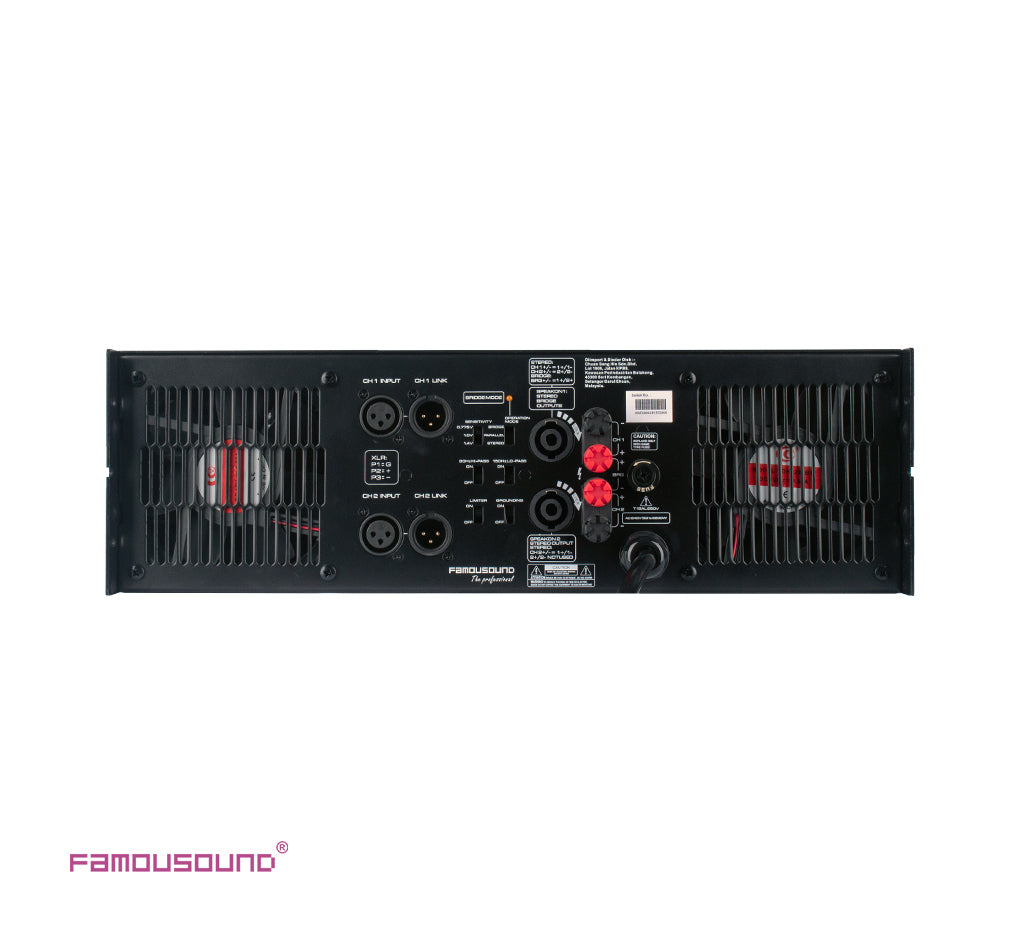 FAMOUSOUND MAX4800 2x830W Toriodal Transformer Power Amplifier