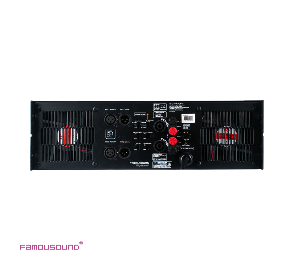 FAMOUSOUND MAX7800 2x1250W Toriodal Transformer Power Amplifier