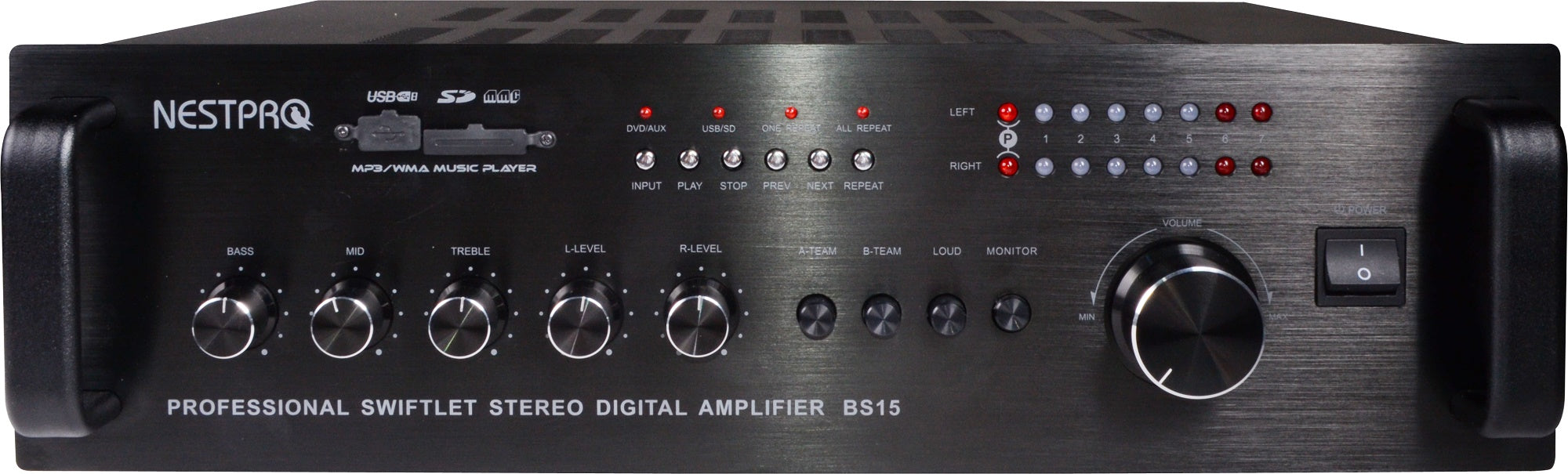 NESTPRO MXBS15 Professional Swiftlet Stereo Digital Amplifier