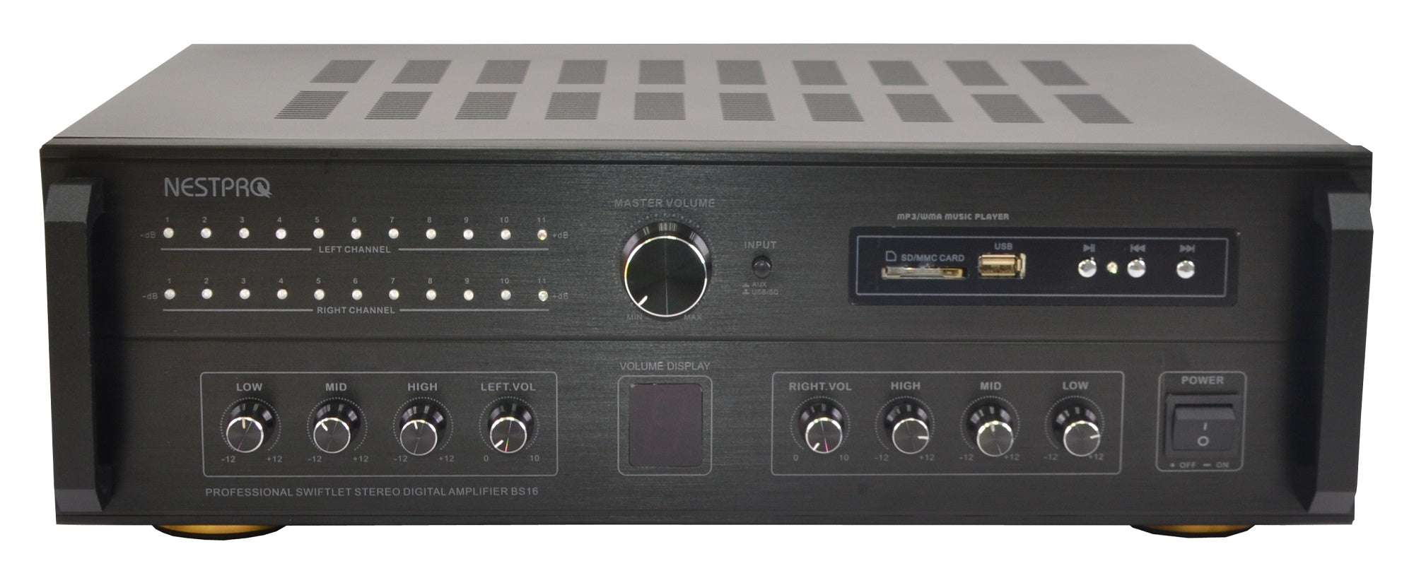 NESTPRO MXBS16 Professional Swiftlet Stereo Digital Amplifier