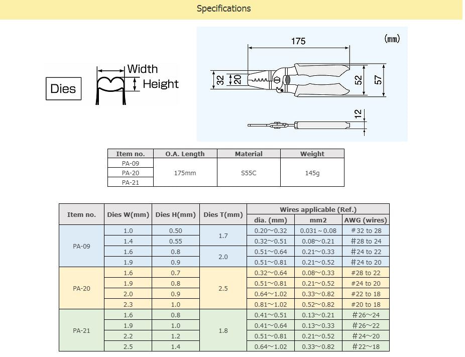 ENGINEER PA20 Universal Crimping Connector Plier