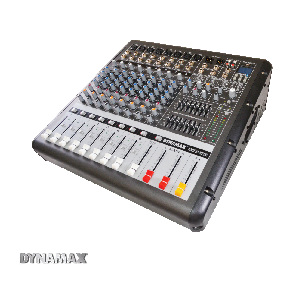 DYNAMAX PM830 8-Channel Powered Mixer
