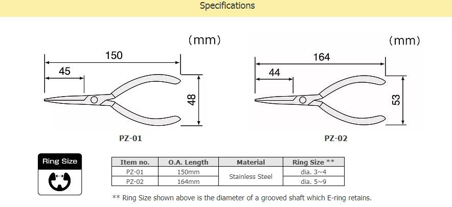 ENGINEER PZ01 E-Ring Pliers