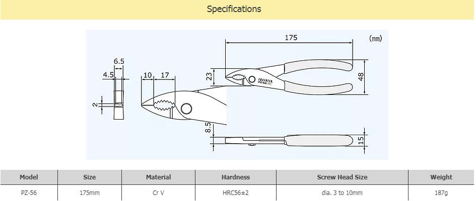 ENGINEER PZ56 Screw Pliers