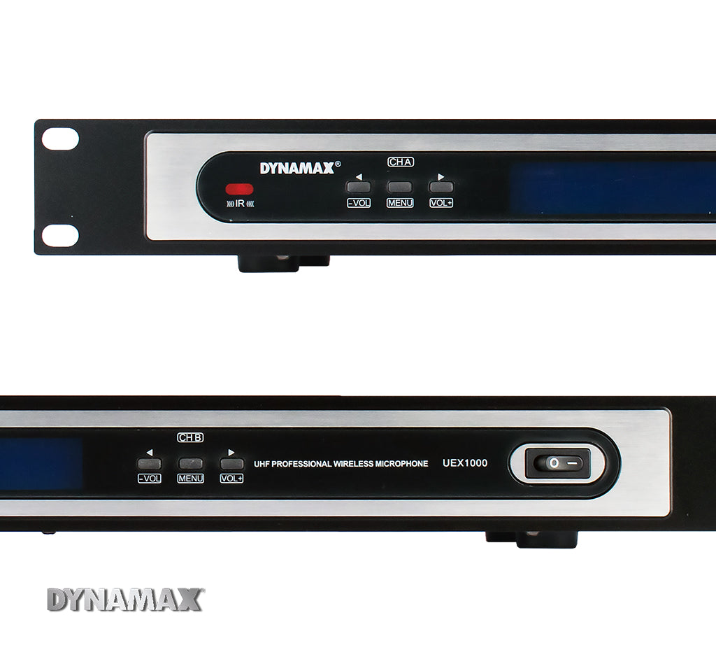 DYNAMAX UEX1000 Dual UHF Wireless Handheld Microphone