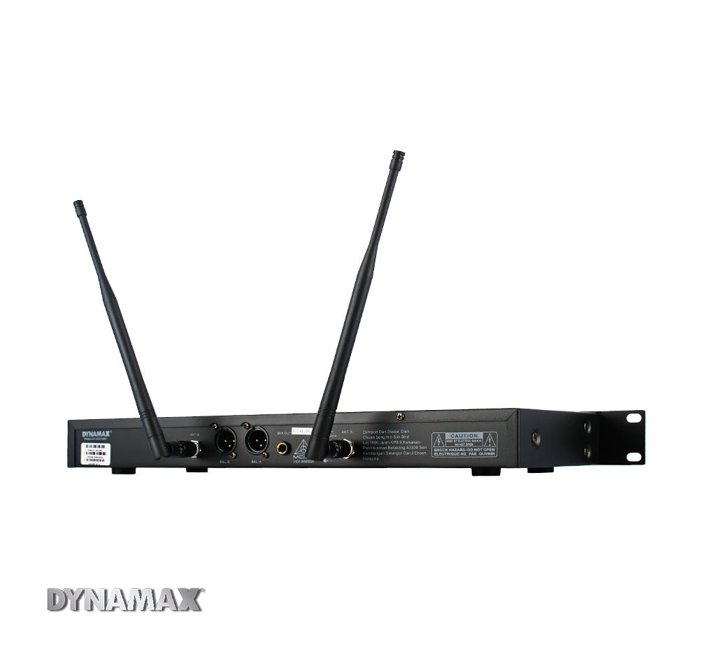 DYNAMAX UEX1000 Dual UHF Wireless Handheld Microphone