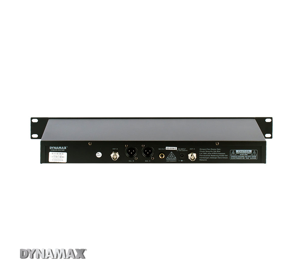 DYNAMAX UEX1000 Dual UHF Wireless Handheld Microphone