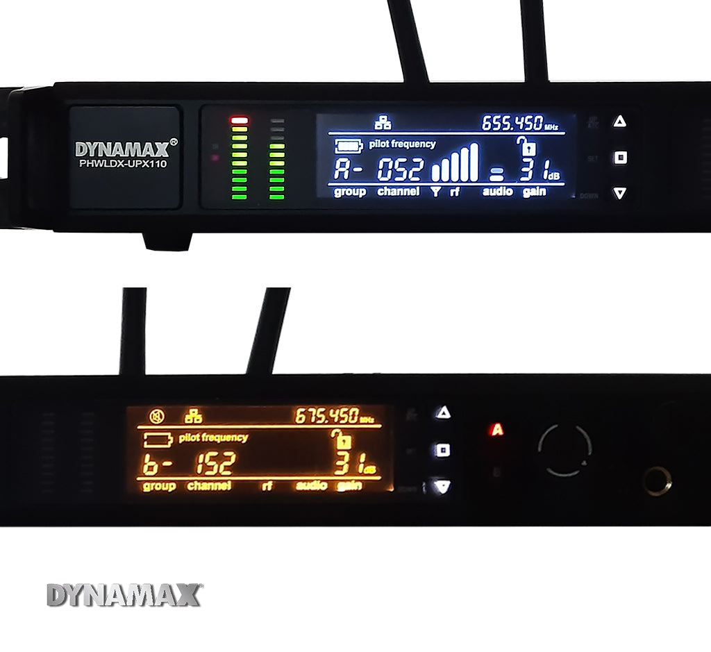 DYNAMAX UPX110 Dual UHF True Diversity Wireless Microphone