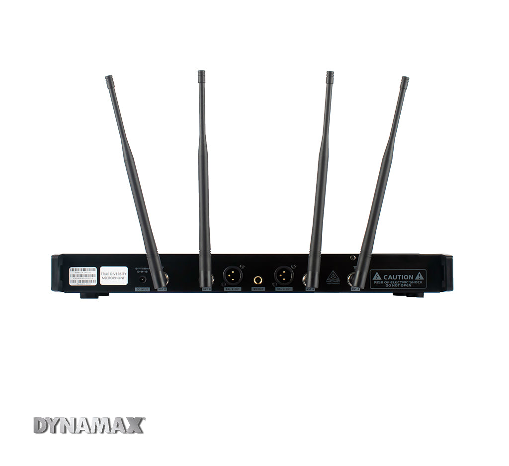 DYNAMAX UPX110 Dual UHF True Diversity Wireless Microphone