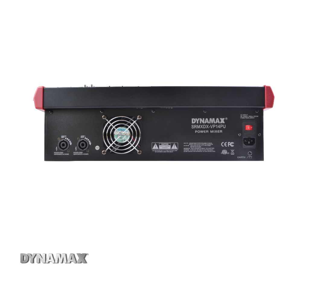 DYNAMAX VP14PU 14-Channel 400W Powered Mixer