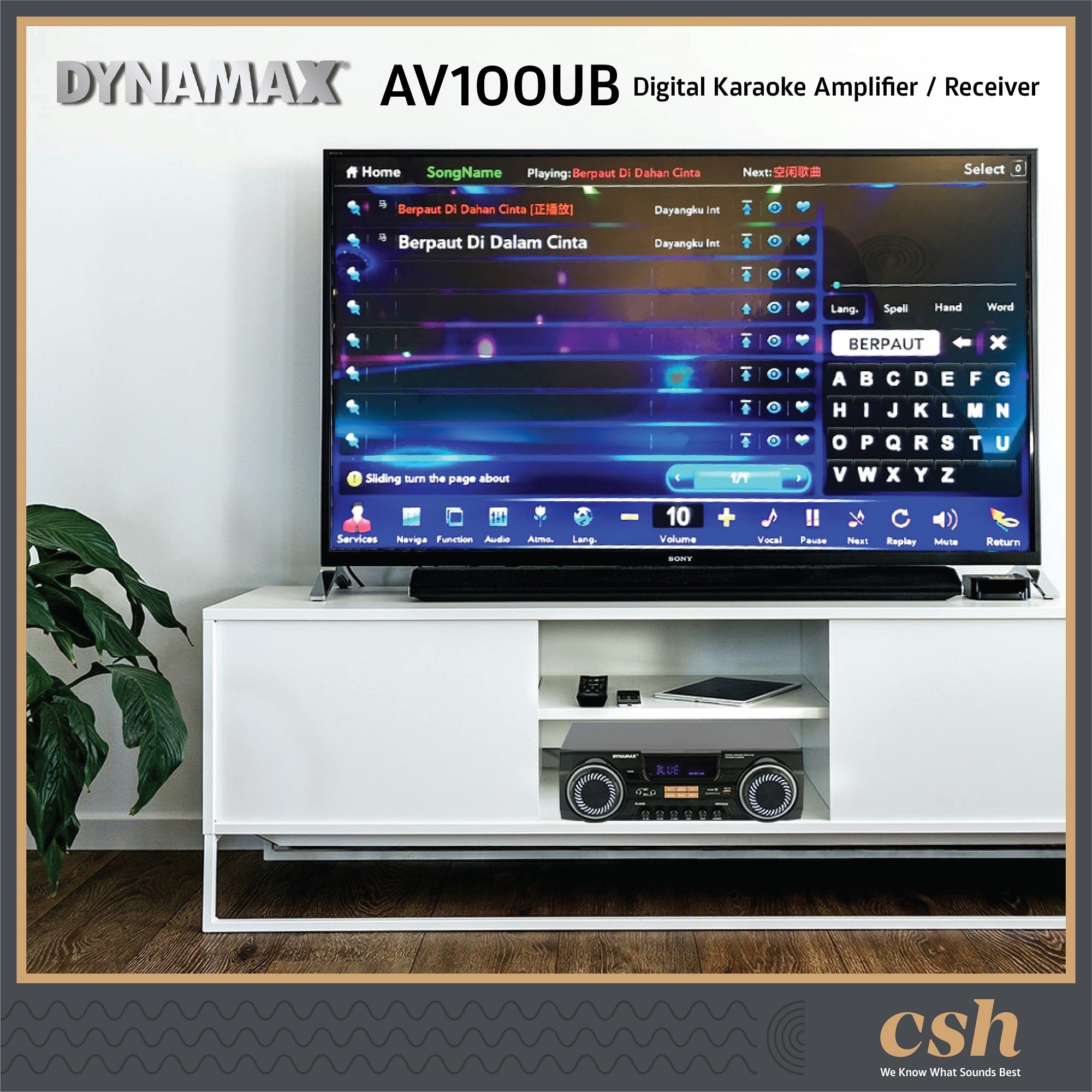 DYNAMAX AV100UB /AV200UB/AV220UB 50W x 2 (4 ohm) HiFi Stereo AV Karaoke Receiver Amplifier