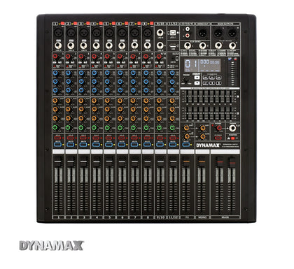 DYNAMAX LM12 12CH Mixing Console (8 mono + 2 Stereo)