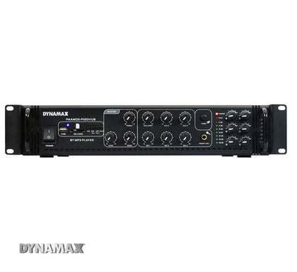 DYNAMAX P120VUB Public Amplifier with 6 Zones, Bluetooth