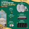 PA System For SURAU, Indoor & Outdoor Package DYNAMAX P350VUB 350W PA Amplifier, 20 inch Horn Speaker with 50W Driver