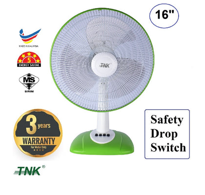 TNK TF1601 16 inch Table Fan Kipas Meja Safety Drop Switch