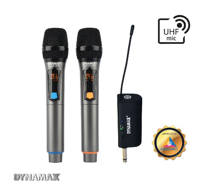 (MCMC) DYNAMAX U8092 Dual UHF Wireless Vocal Dynamic Microphone Headset Mic Mikrofon Wireless Mic