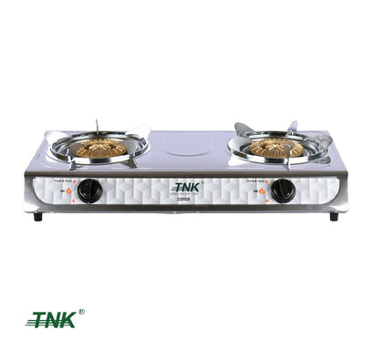 TNK 229SB Double Brass Burner Gas Stove Gas Cooking Stove Gas Cooker Stainless Steel Body Material