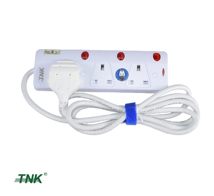 TNK 3/4/5 Gang Extension Trailing Socket (2m /5m) [SIRIM Approval] with 3Pin Molded 13A Fuse Plug [SIRIM]