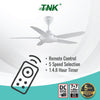 TNK CF56D 56 inch DC Motor 5 Speed, 5 Blade With Remote Control Ceiling Fan Kipas Siling(2 PCS)