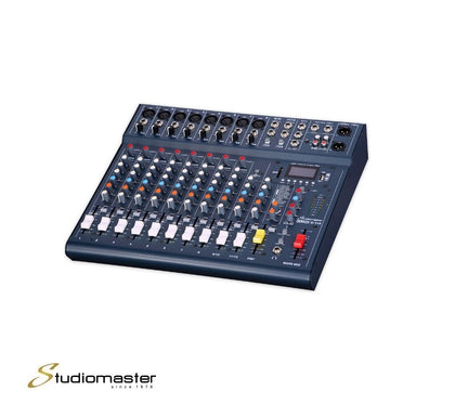Studiomaster CXS12-12R 12 Channel, 8 mic Input & 2 Stereo with DSP (Mp3/BT) rackmount kit