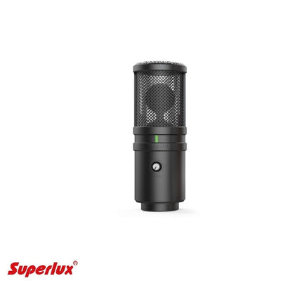 Superlux E205UMKII Pro USB Condenser Microphone (Black) 24-Bit for Recording, Podcasting and Broadcasting