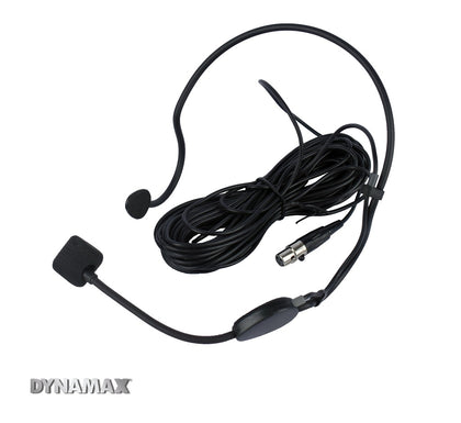 DYNAMAX EM136XLR Headset Microphone with Phantom Power Adaptor