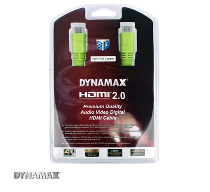 DYNAMAX HD20 HDMI 2.0 Cable 3D 4K 2160P Male to Male 1.8meter