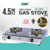 TNK 229SB Double Brass Burner Gas Stove Gas Cooking Stove Gas Cooker Stainless Steel Body Material