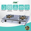 TNK 229SB Double Brass Burner Gas Stove Gas Cooking Stove Gas Cooker Stainless Steel Body Material