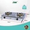 TNK 229SB Double Brass Burner Gas Stove Gas Cooking Stove Gas Cooker Stainless Steel Body Material