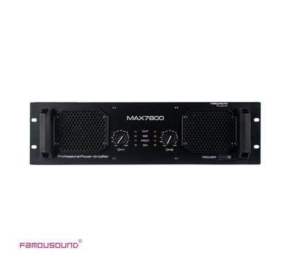 FAMOUSOUND MAX7800 2x1250W Toriodal Transformer Power Amplifier