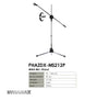 DYNAMAX MS212P Mic Floor Stand