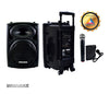 (With MCMC) DYNAMAX PRO801 8” Bluetooth Portable Active Speaker System with 2 VHF handheld mic / 1 VHF handheld mic  & Clip Mic  With Speaker Stand